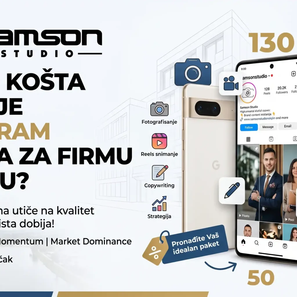 Vodjenje Instagram profila za firme u Cacku by SamsonStudioCacak